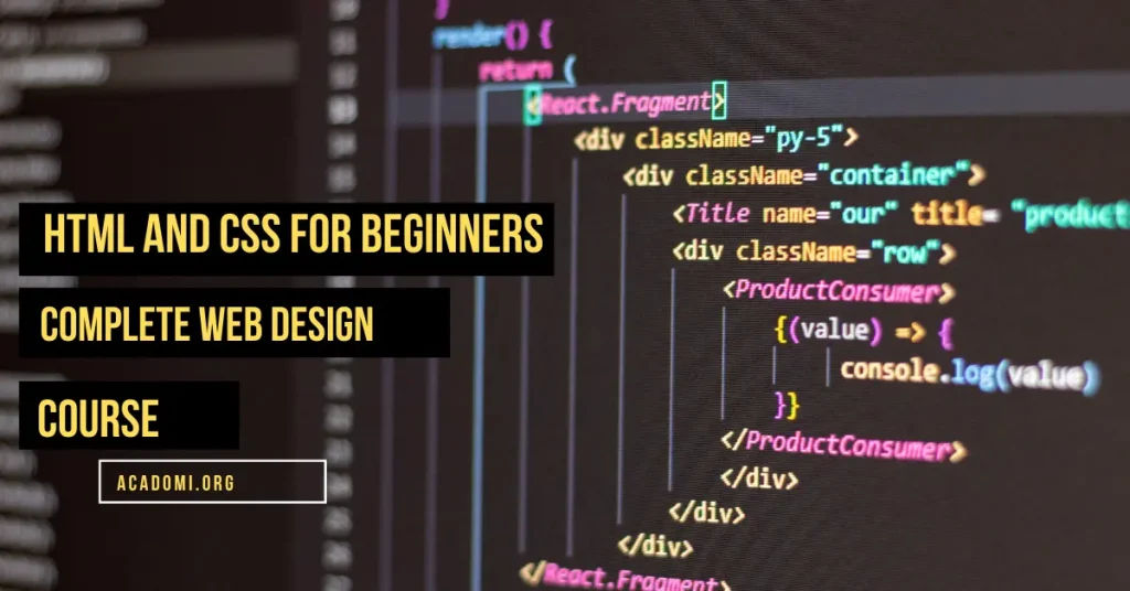 html and css for beginners